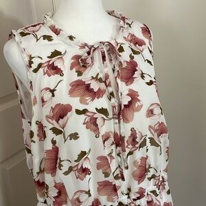 NWT INDIGO ROSE Pink Floral Midi Sleeveless Sheer Dress With Lining Size 2X